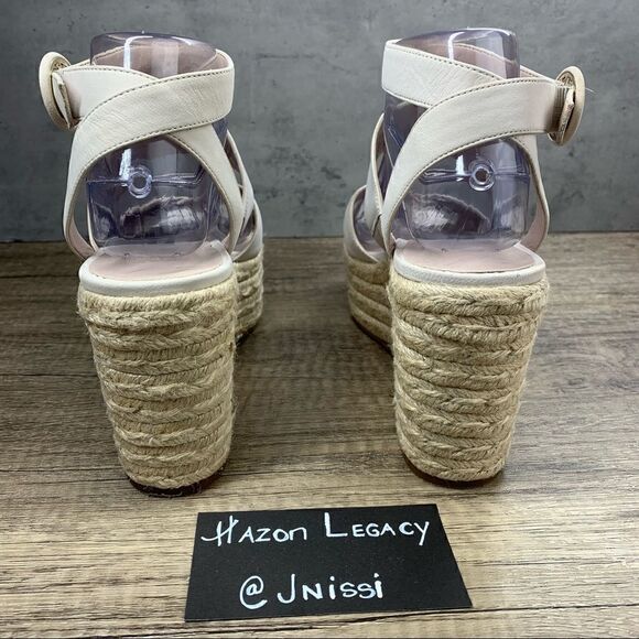 Nine West~Women’s~”Kushala”~Ivory~Wedge Sandals~Size 8M  - Picture 7 of 11